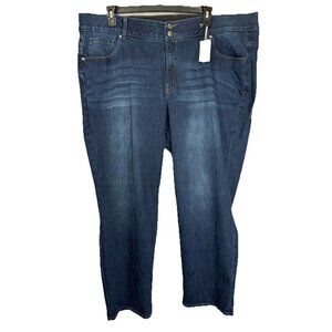 Lane Bryant High Rise Essential Stretch Jeans Womens 26 Short Blue Straight NEW